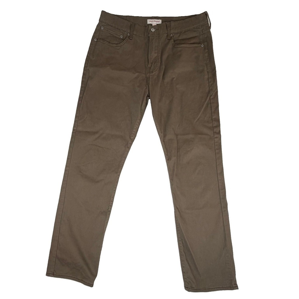 Lucky Brand 223 Straight Leg Men's Pants Fit 34x31 Brown Chino Trousers